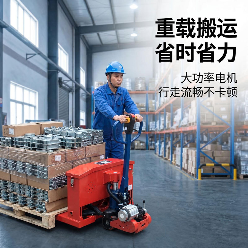 哈尔曼8吨全电动液压叉车 1.8米重载搬运车 设备移位专用