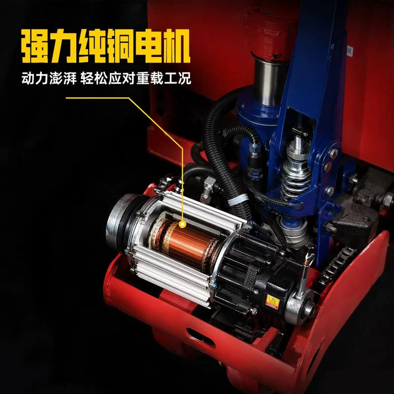 哈尔曼8吨全电动液压叉车 1.8米重载搬运车 设备移位专用